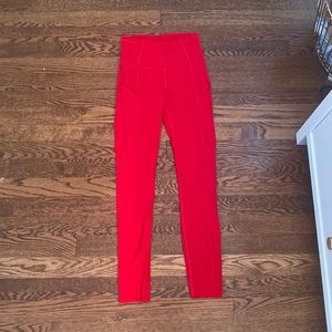 Red Lululemon leggings